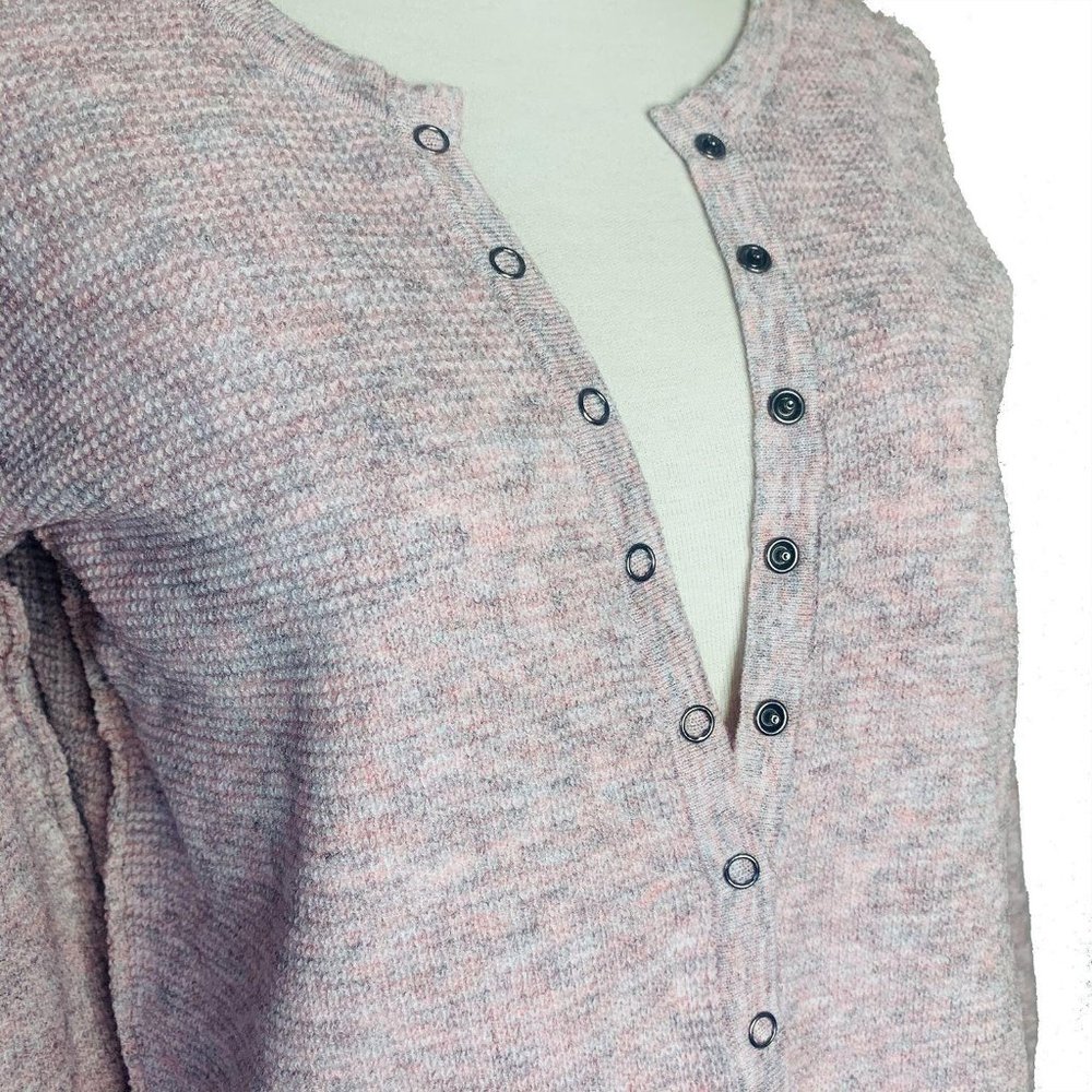 Free People Womens Large L Think Thermal Henley - Picture 2 of 11